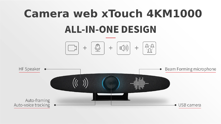 Camera videoconferinta xTouch 4KM1000 all in one design schema