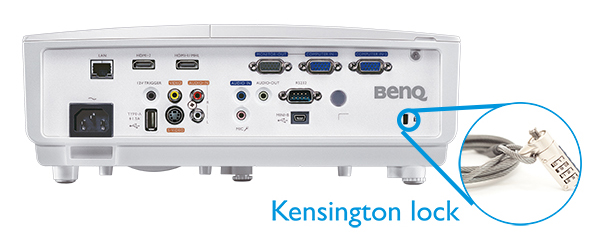 videoproiector Benq MH535 port kensington