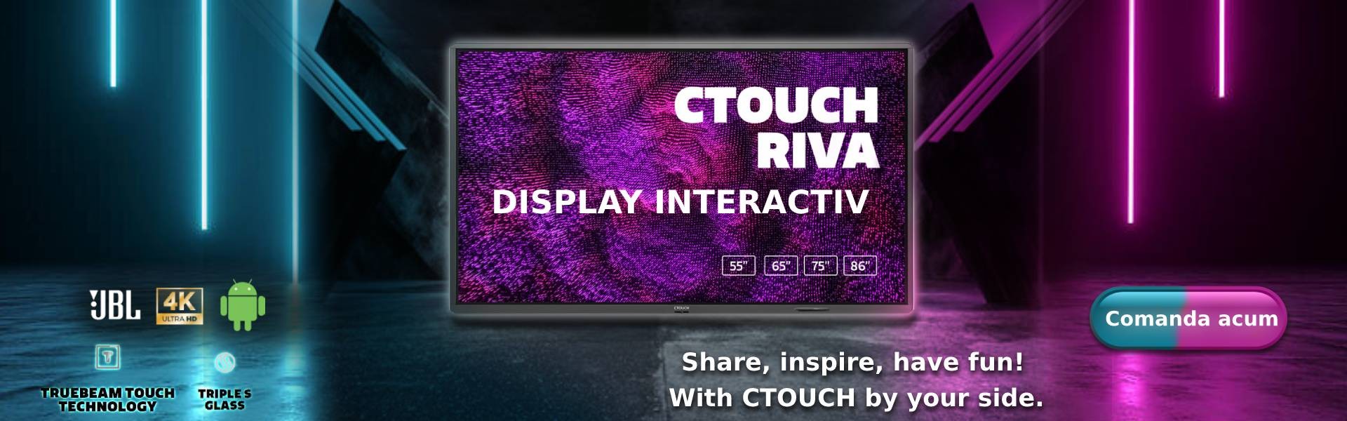 Display interactiv CTOUCH Riva si accesorii